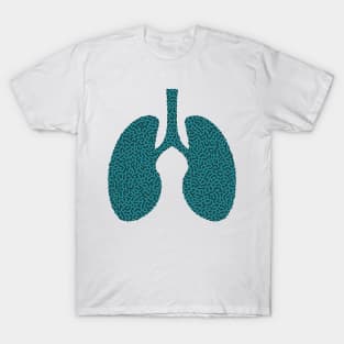 Turing Pattern Lungs (Green) T-Shirt